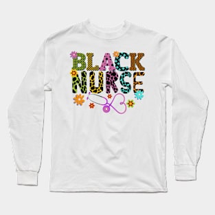 Black Nurse Long Sleeve T-Shirt